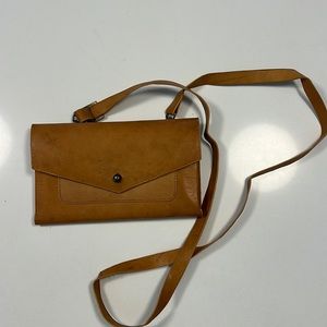 Noonday Collection Rustic Leather Wallet Crossbody Bag Clutch